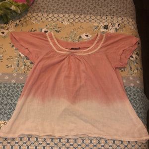 Pink Ombré Blouse Top